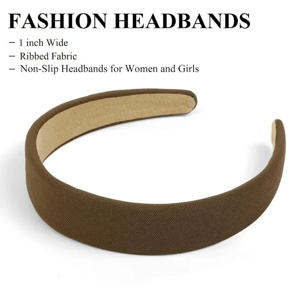 Headbands for Women Non-Slip Trendy 1 Inch Wide Cute Elastic Hair Bands 4PCS